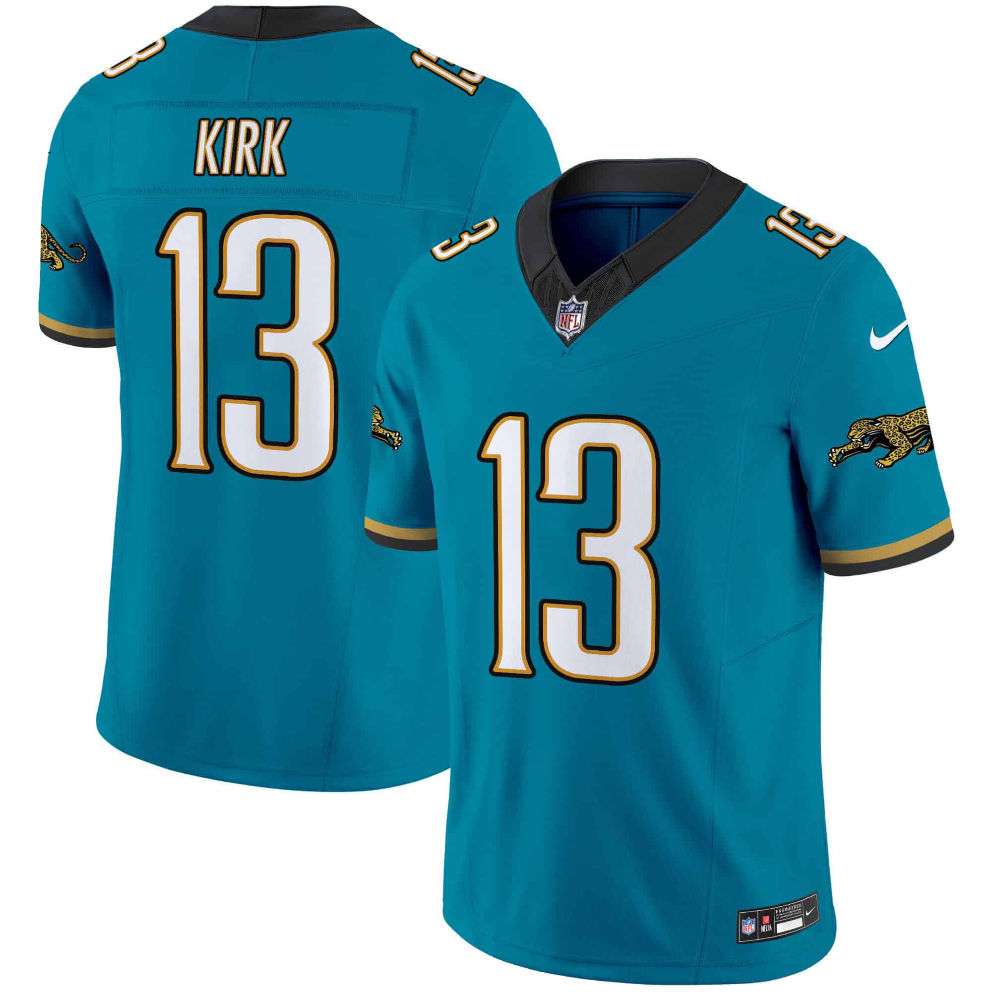 Men Jacksonville Jaguars #13 Kirk Green 2024 Nike Throwback Vapor Limited NFL Jersey
